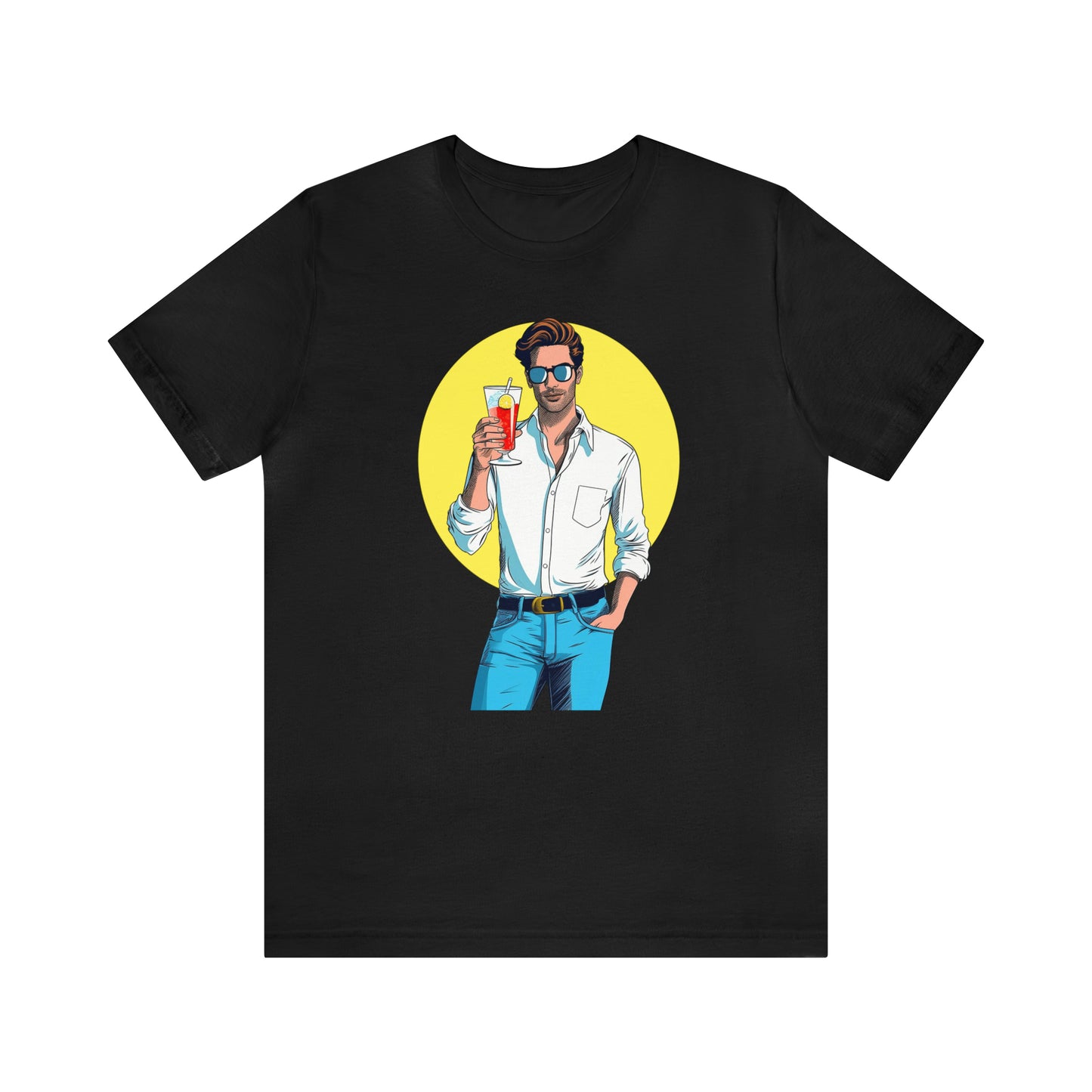 Lemonade Charmer - Handsome Man Pop Art - Premium T-Shirt