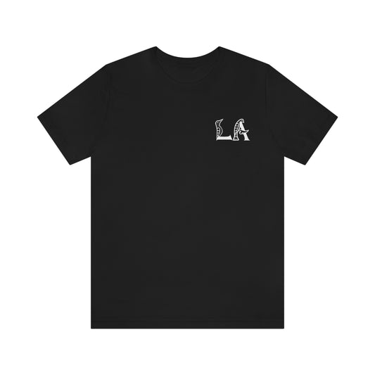 Greyscale LA Bird Letters Small Logo Premium Fine Jersey Tee - Black