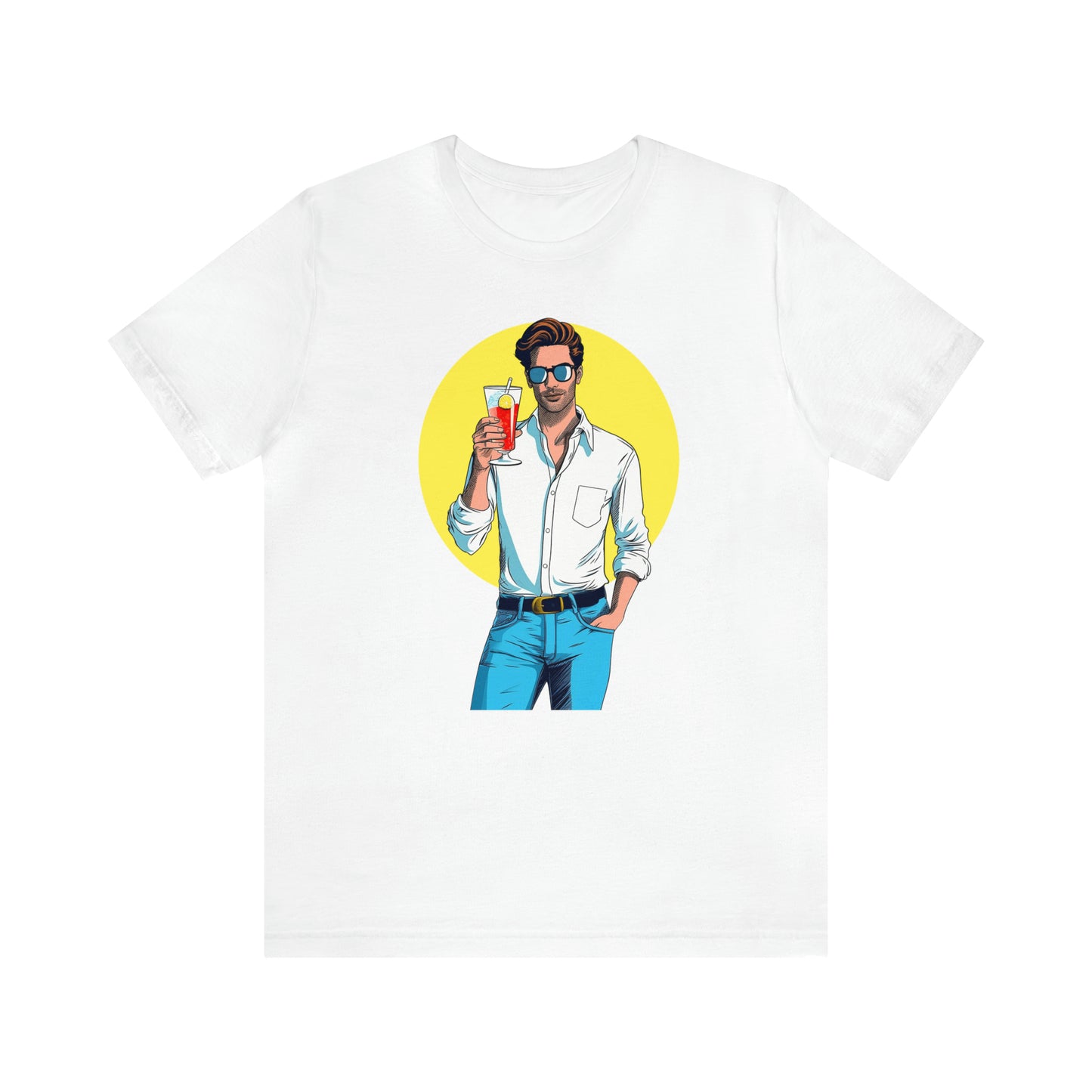 Lemonade Charmer - Handsome Man Pop Art - Premium T-Shirt